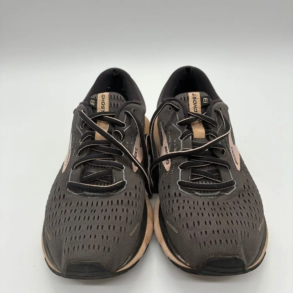 Brooks Ghost 13 Womens 7.5 Black Gray Running Shoes DNA Loft Pre Owned